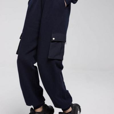 Casual Fitness Elasticated Drawstring Waist Sweatpants Multi Pockets Joggers