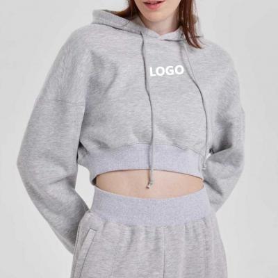 Classic Fleece Soft Cotton Crop Women's Hoodie