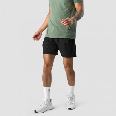 Comfortable Quick Dry Men's Workout Black Shorts Two layer Men's Bottom