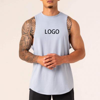 Custom Fitness Sports Gym Mens Stringer Tank Tops Pure Color Singlet