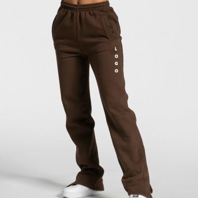 Customized Design with Color Priting Sweatpants Leg Split Joggers