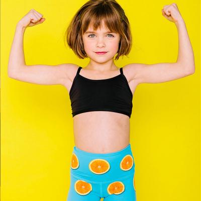 Customized Fitness Children Yoga Leggings Sublimation Pattern Minis Yoga Tights 
