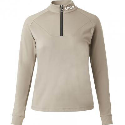 Customized LOGO Zipper Show Collar Base Layer Equestrian Rider Tops