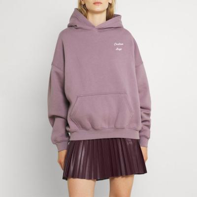 Custom Essential Streetwear Casual Long Sleeve Gym Sportswear Hoody Kangaroo Pockets Chill Female Hoodie Pullover Crew Neck Hoodie