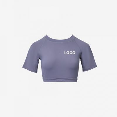 Customized Women's Basic Short Crop-Tee Workout Short T-shirts