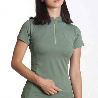 Wholeasle 1/4 Zipper Up Multi Color Rider Euqestiran Short Sleeve Base Layer 