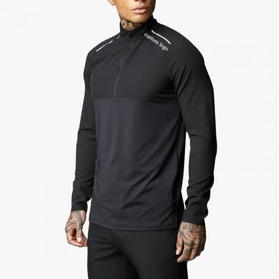 Gym Wear Quick Dry Half Zip Long Sleeve Tops Sweatshirts for Men