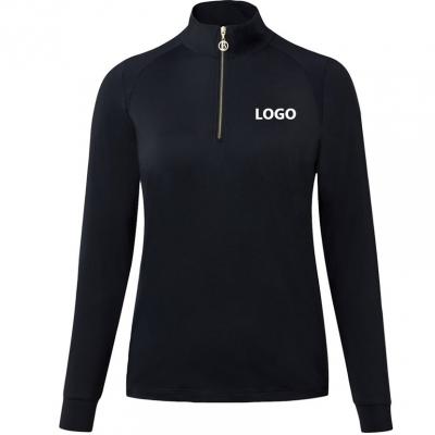 Horse Riding Sun Shirts Blank Zip Long Sleeve Base Layer
