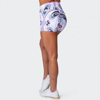 Logo Print Summer Sport High Waist Gym Short Custom Booty Shorts