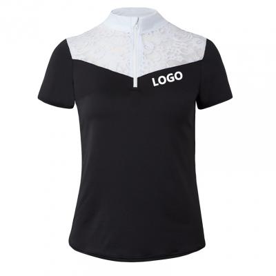 Wholeasle Horse Riding Women's Short Sleeve Lace Base Layer