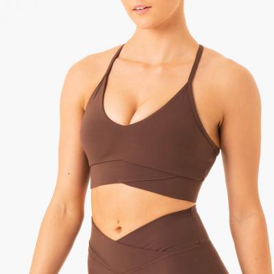 Womens Sports Bra Shock proof Gather Back Fitness Bra Top